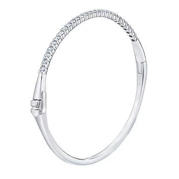 1 Carat Round Brilliant Diamond Bangle Bracelet - Image 3