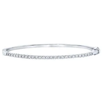 1 Carat Round Brilliant Diamond Bangle Bracelet