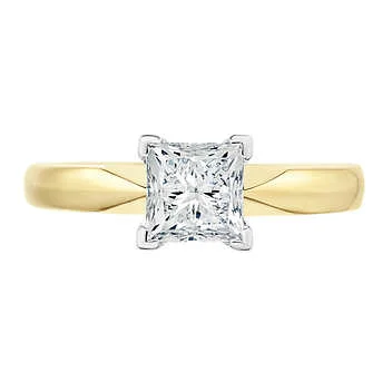 1 Carat Princess Cut Diamond Solitaire Ring - Image 5