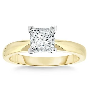 1 Carat Princess Cut Diamond Solitaire Ring - Image 4