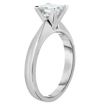 1 Carat Princess Cut Diamond Solitaire Ring - Image 9