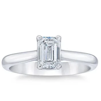 1 Carat Emerald Cut Diamond Solitaire Ring