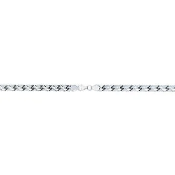 Polished Satin Finish White Gold Bracelet - Image 4