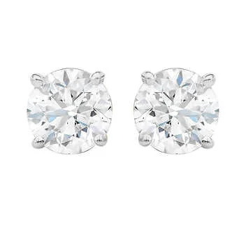 0.8 Carat Round Brilliant Diamond Stud Earrings - Image 2