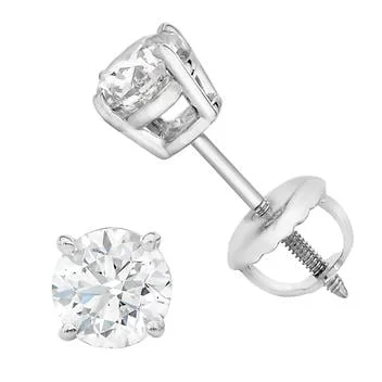 0.8 Carat Round Brilliant Diamond Stud Earrings