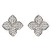0.26 Carat Clover Shaped Round Diamond Stud Earrings - Image 2