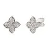 0.26 Carat Clover Shaped Round Diamond Stud Earrings - Image 3