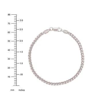 Men's White Gold Box Chain Bracelet - Image 5