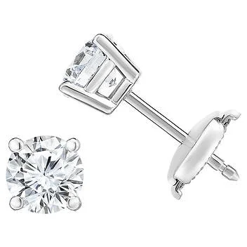 1.4 Carat Round Diamond Stud Earrings